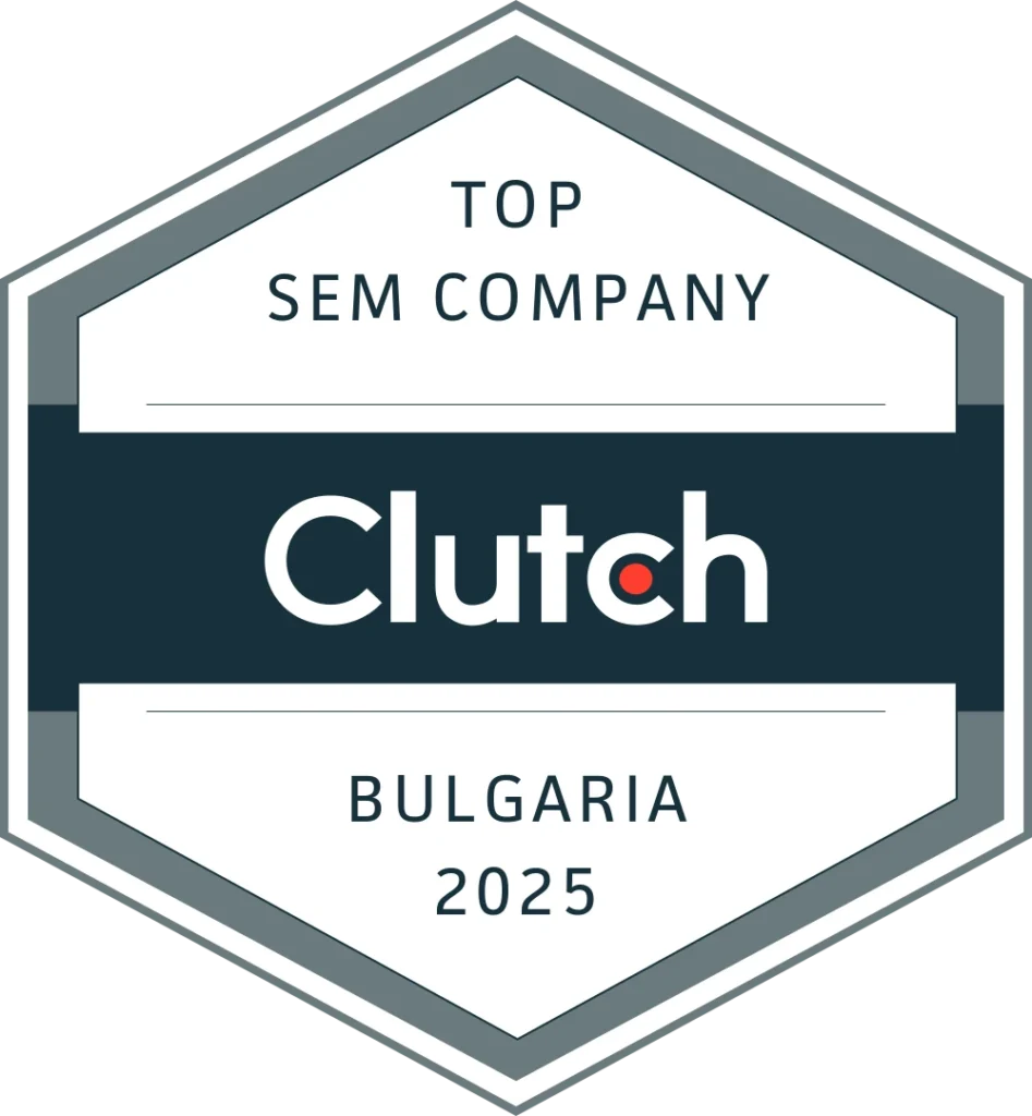 Clutch award badge for Top SEM Company in Bulgaria 2025, held by Back2Rank